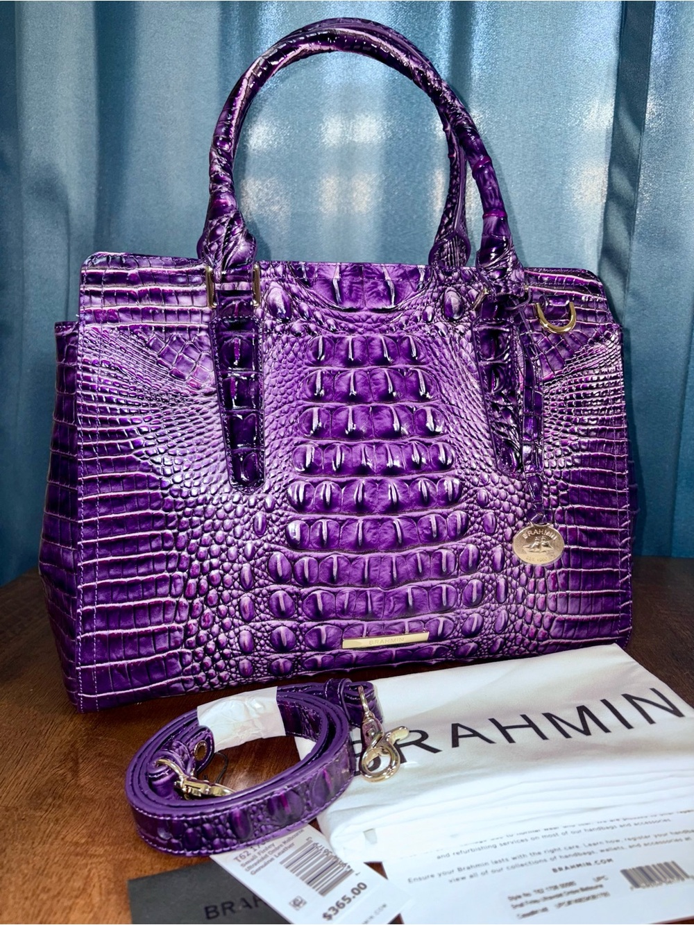 Brahmin NWOT Small Finley - Ultraviolet Ombré Melbourne - Retired Color